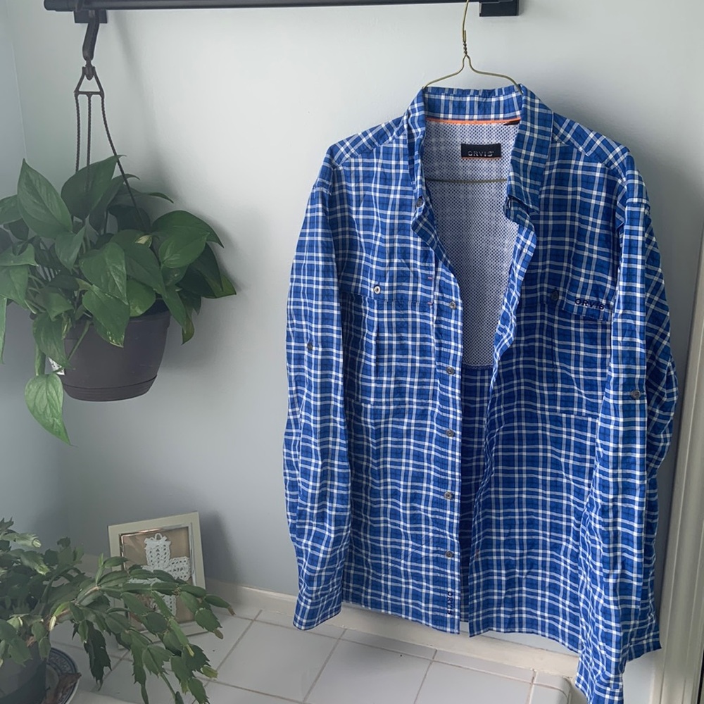 Orvis plaid button down